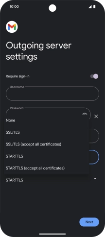 Press SSL/TLS.
