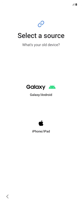 Press the required setting and follow the instructions on the screen to transfer the content from another phone.