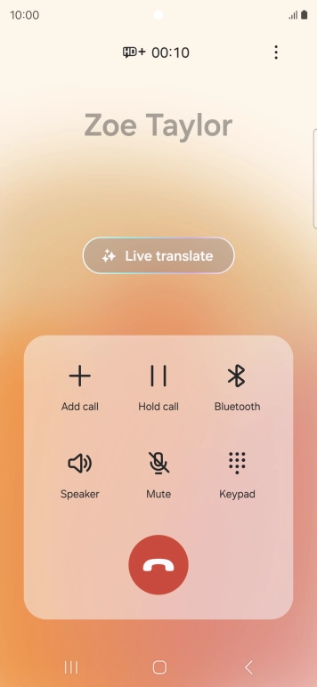 Press Live translate.