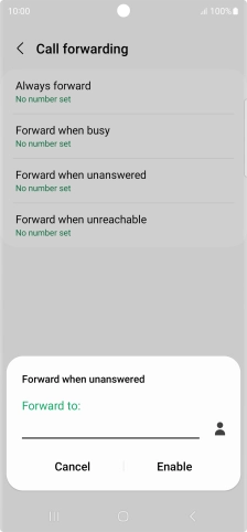 Key in +61101 and press Enable.