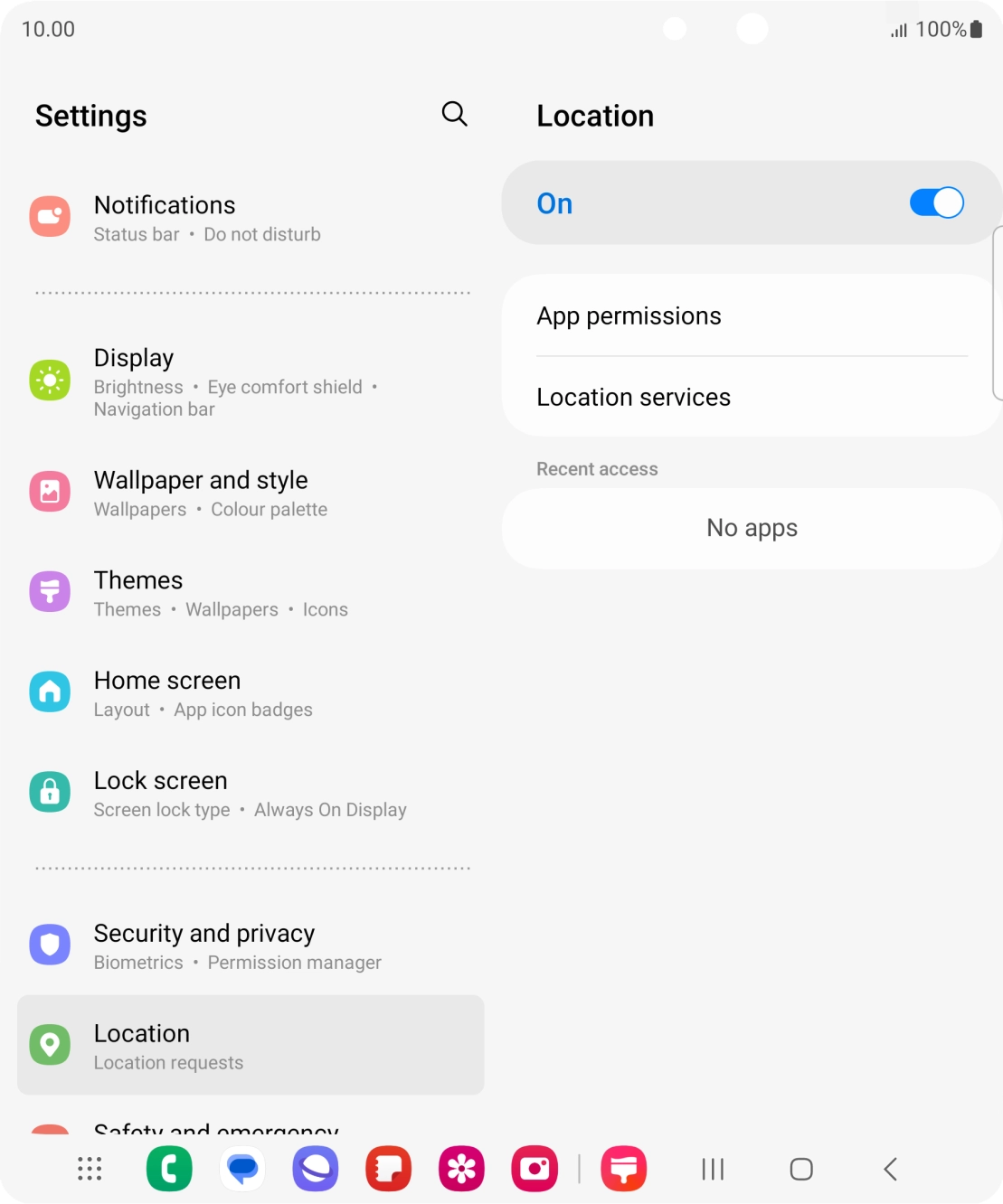 Press App permissions. Press App permissions.
