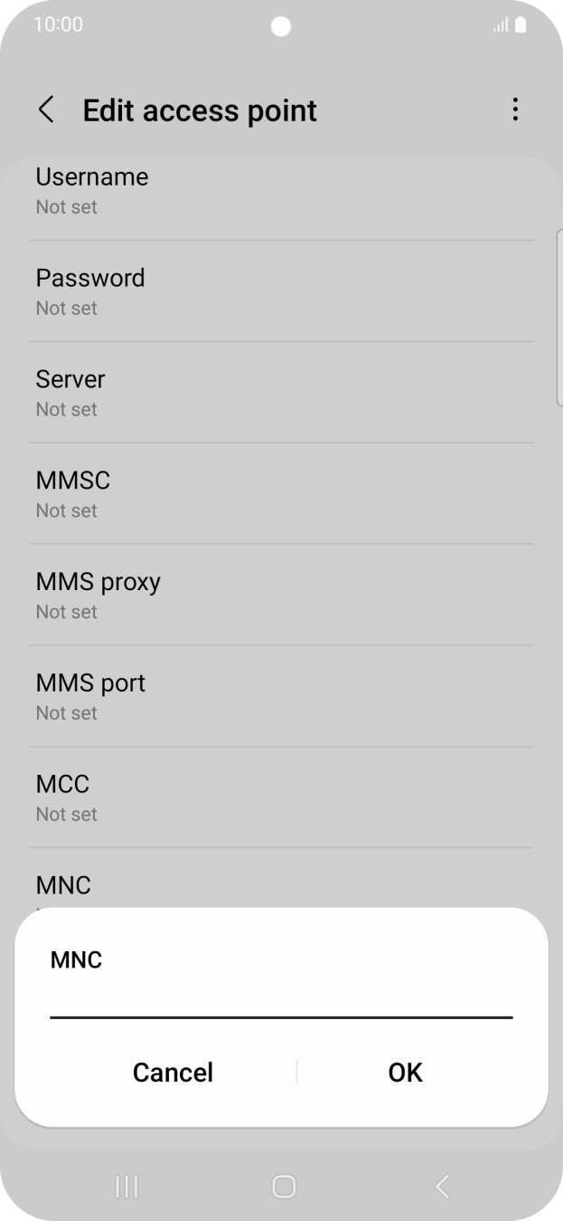 Key in 01 and press OK.