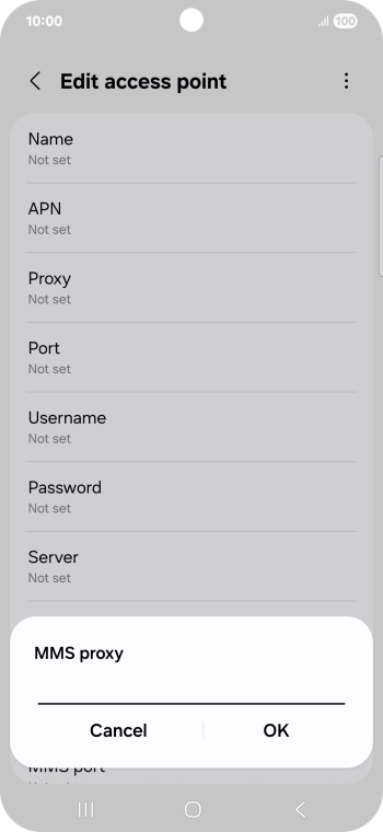 Key in 10.1.1.180 and press OK.