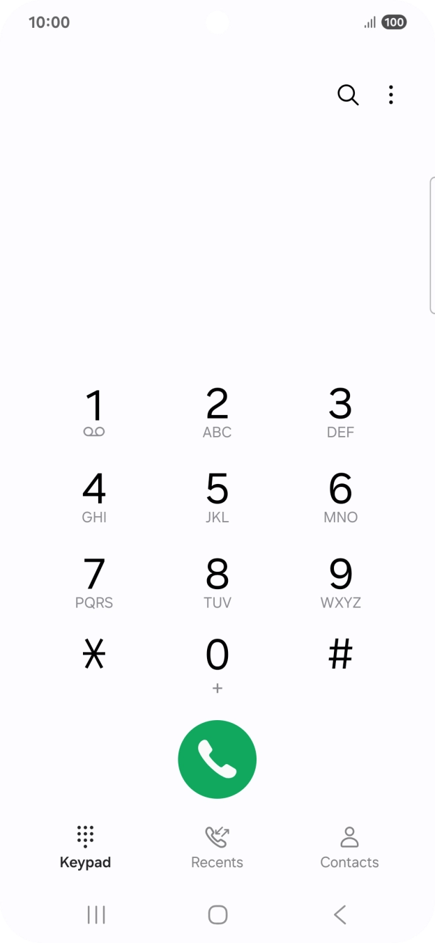 Press the menu icon.