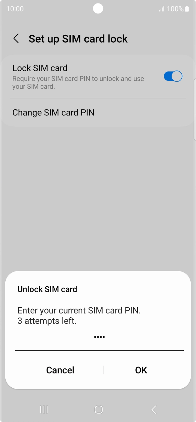 Key in your PIN and press OK.