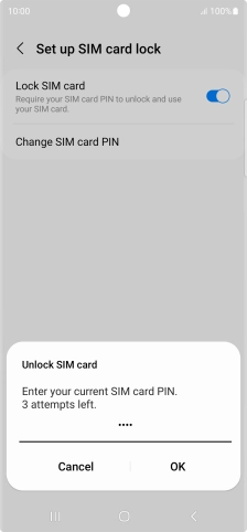 Key in your PIN and press OK.