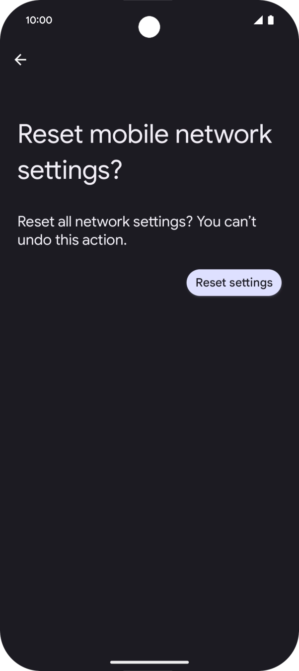 Press Reset settings.