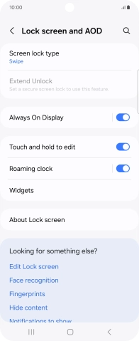 Press Screen lock type.