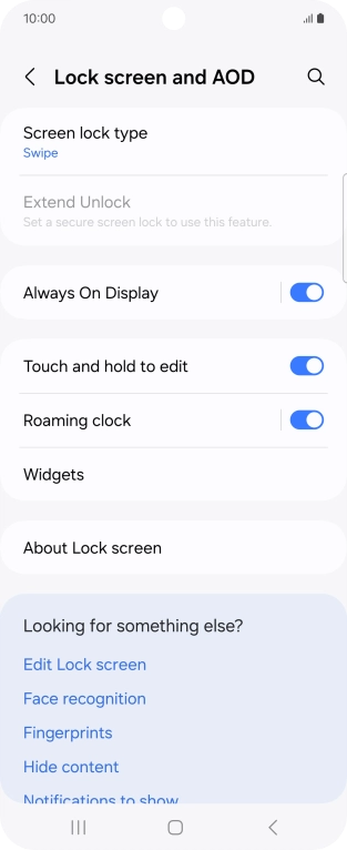Press Screen lock type.