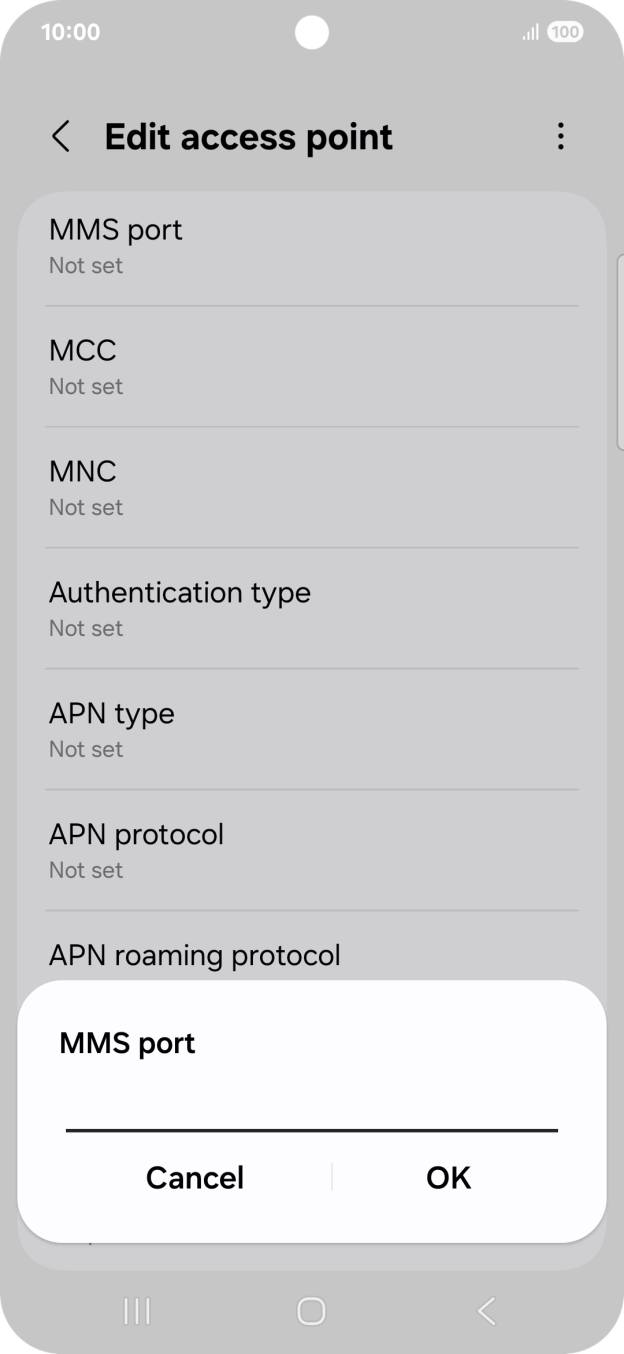 Key in 80 and press OK.