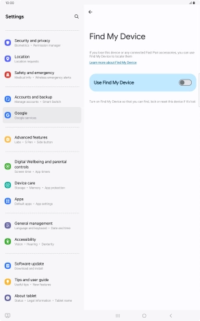 Press the indicator next to 
