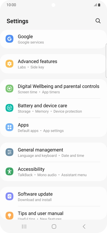 Press Battery and device care. Press Battery and device care.