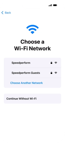 Press the required Wi-Fi network.