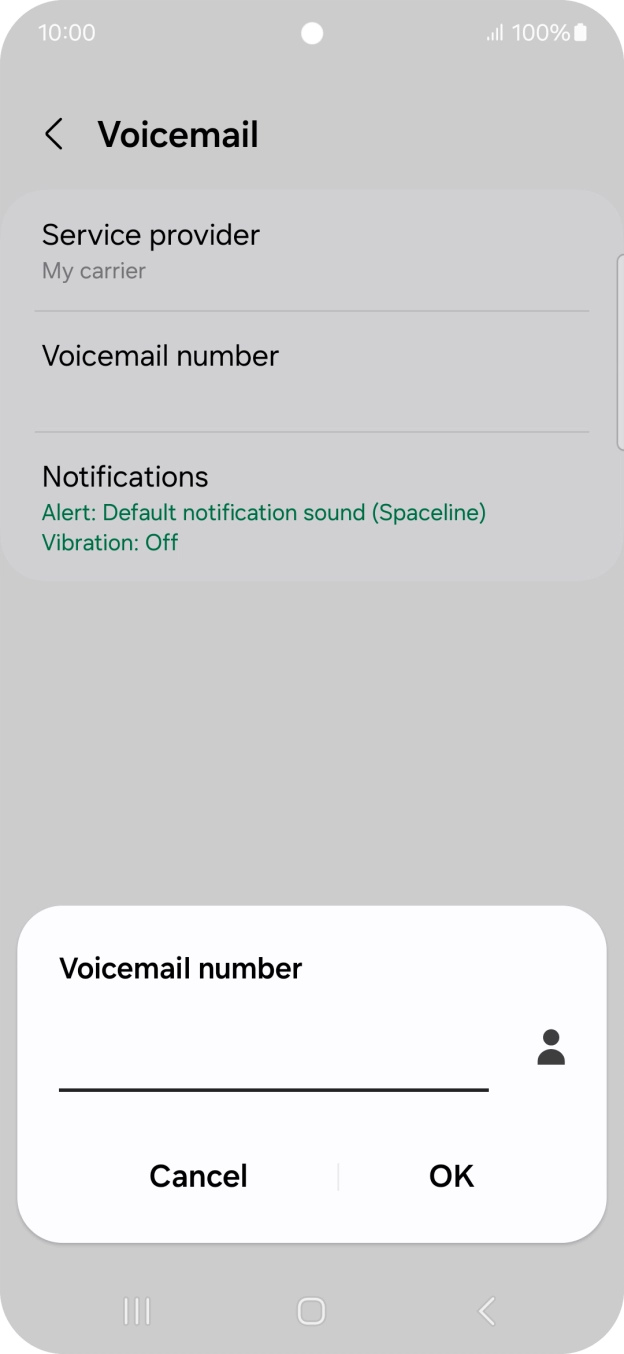 Key in +61101 and press OK.