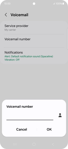 Key in +61101 and press OK.