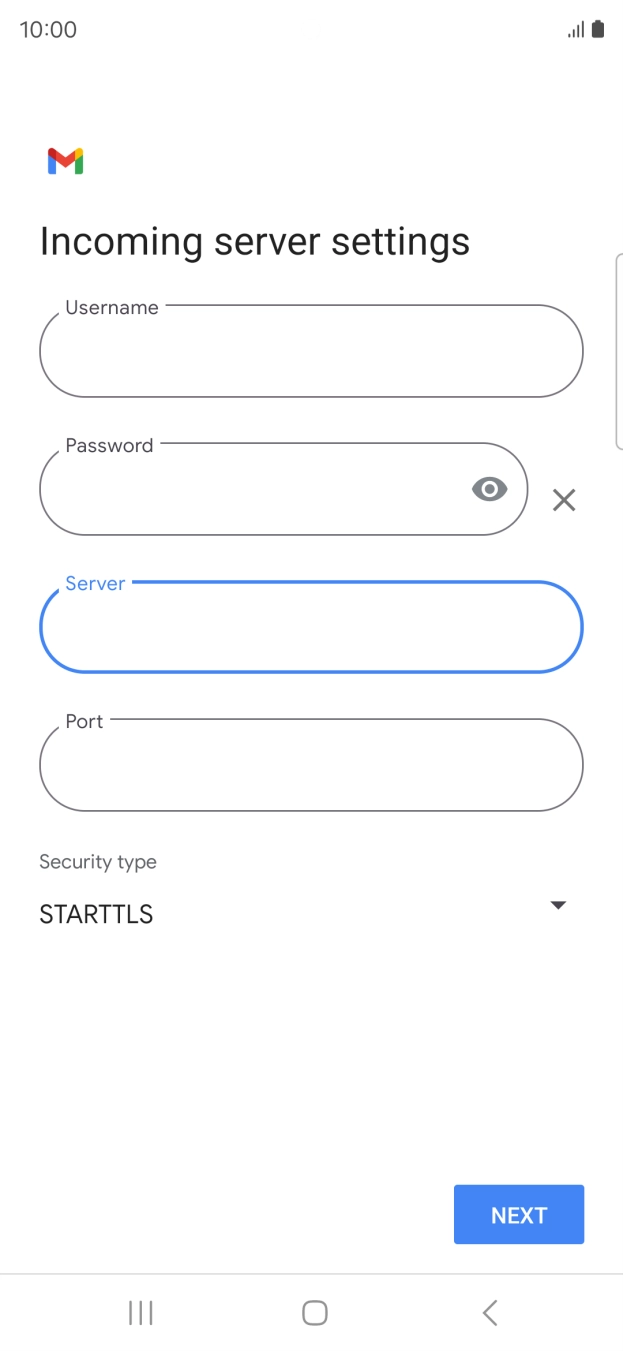 Press the field below 