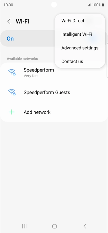 Press Intelligent Wi-Fi.
