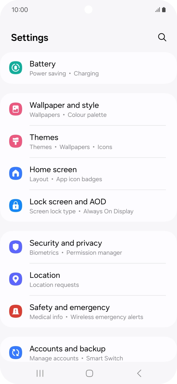 Press Lock screen and AOD.