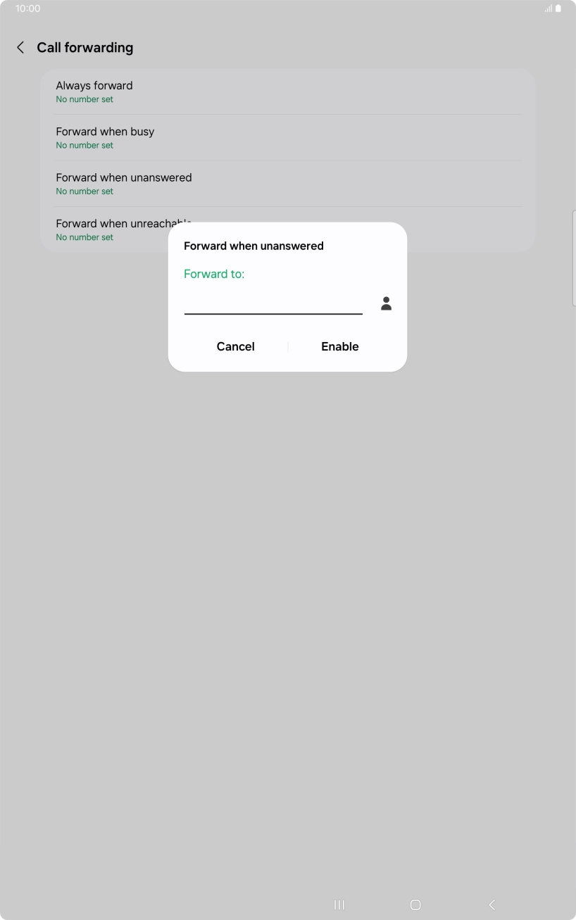Key in +61101 and press Enable.