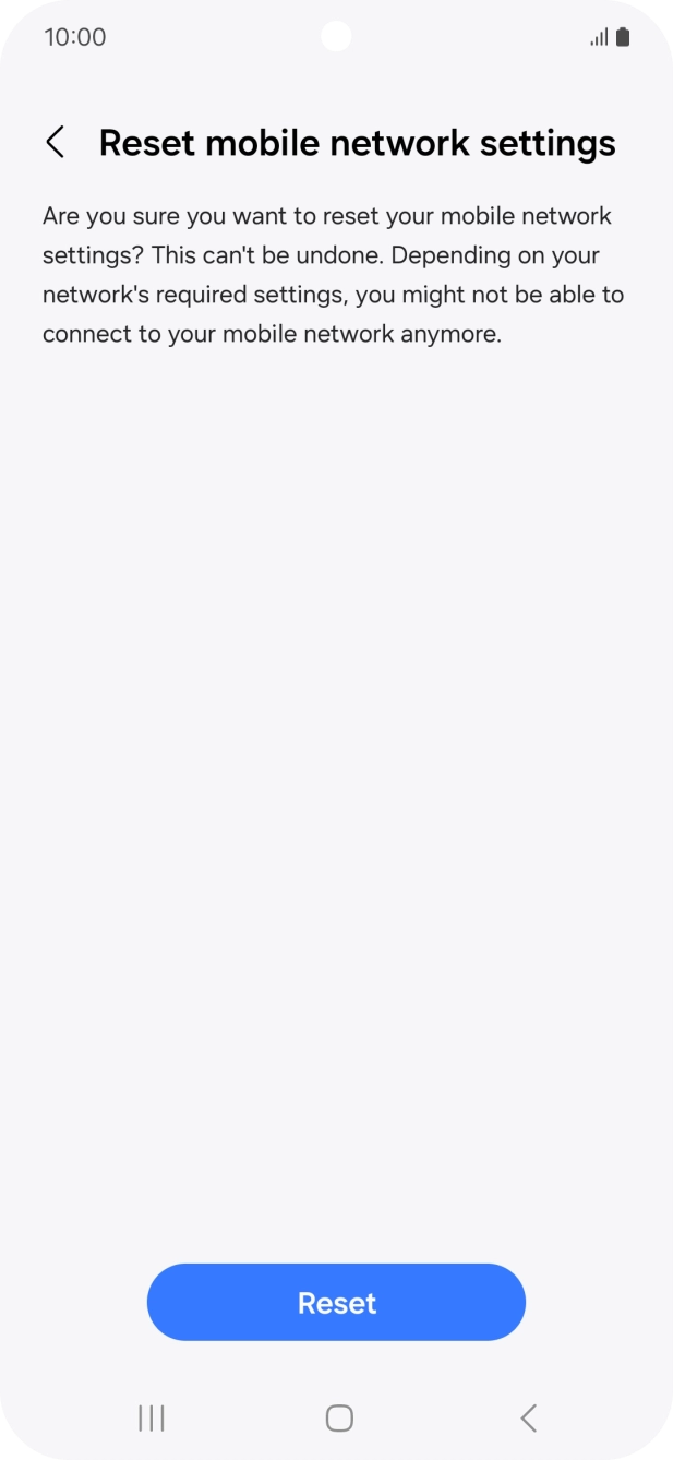 Press Reset. Press Reset.