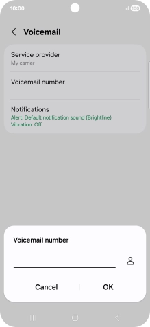 Key in +61101 and press OK.