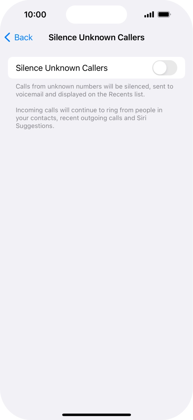 Press the indicator next to 