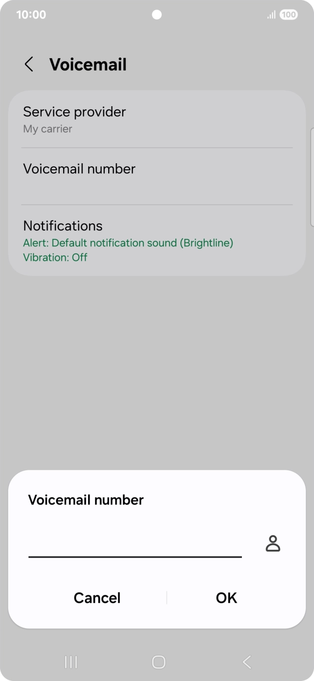 Key in +61101 and press OK.