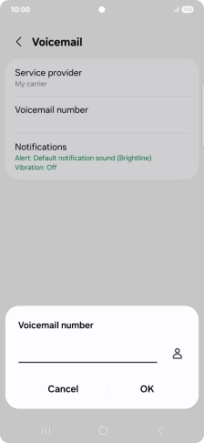 Key in +61101 and press OK.