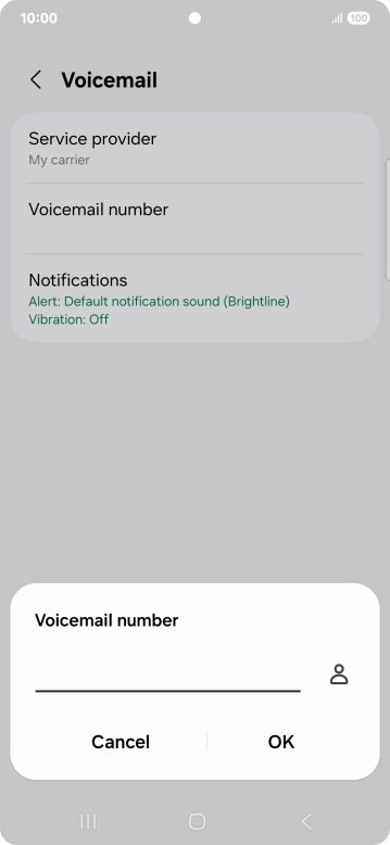 Key in +61101 and press OK.