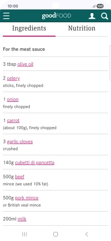 Go to the required screen.