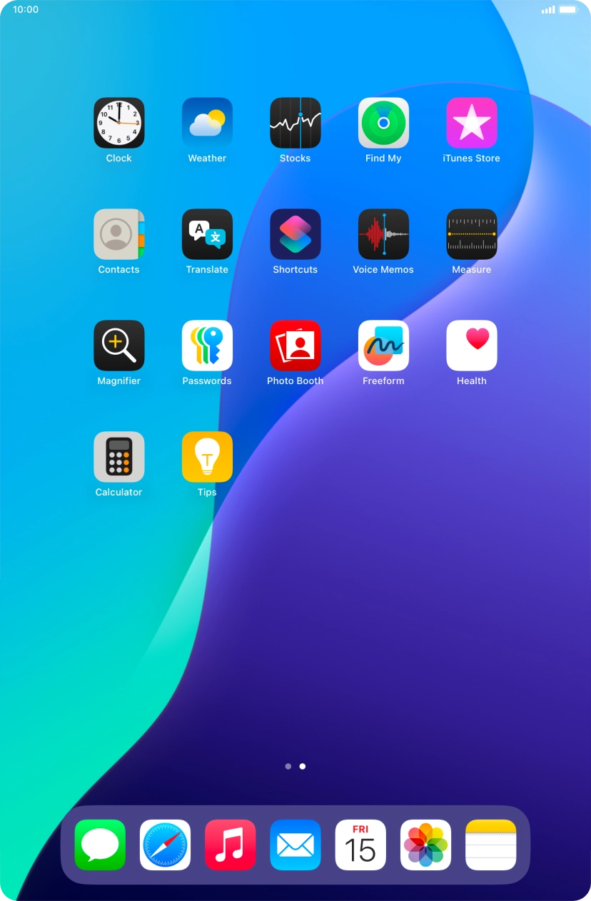 Press and hold anywhere on the home screen.