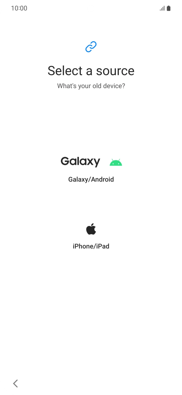 Press the required setting and follow the instructions on the screen to transfer the content from another phone. Press the required setting and follow the instructions on the screen to transfer the content from another phone.