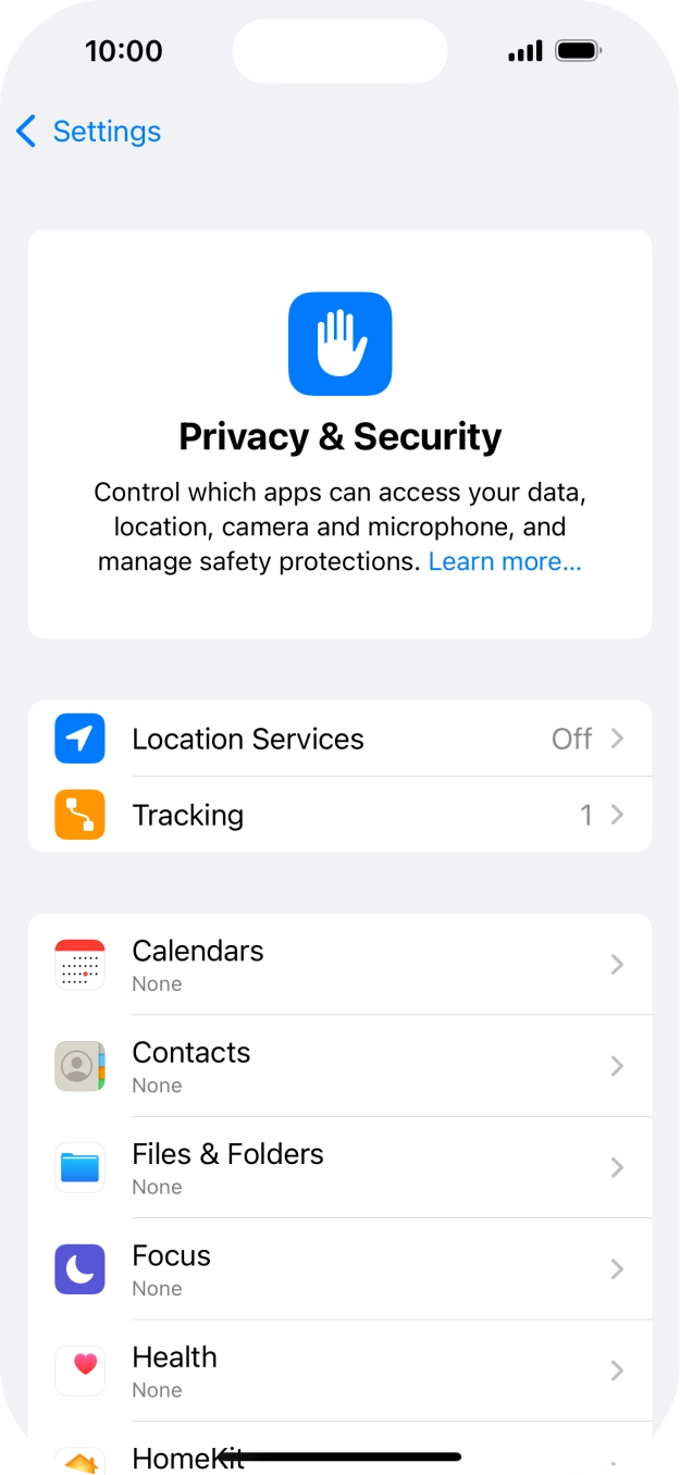 Press Location Services. Press Location Services.