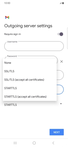 Press SSL/TLS.