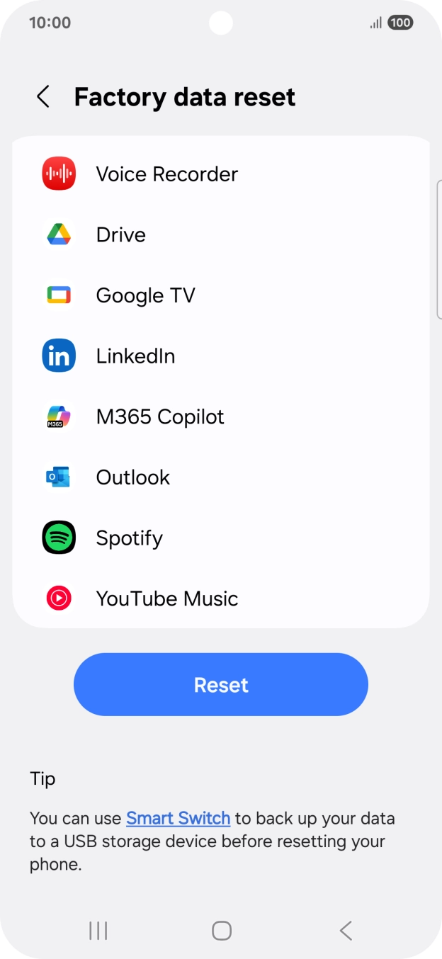 Press Reset. Press Reset.