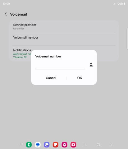 Key in +61101 and press OK.