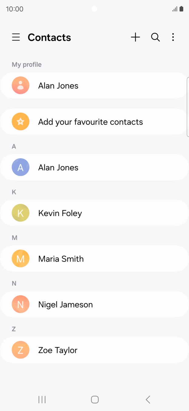 Slide your finger right starting from the left side of the screen.