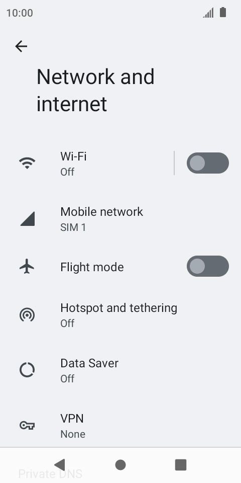 Press Mobile network. Press Mobile network.