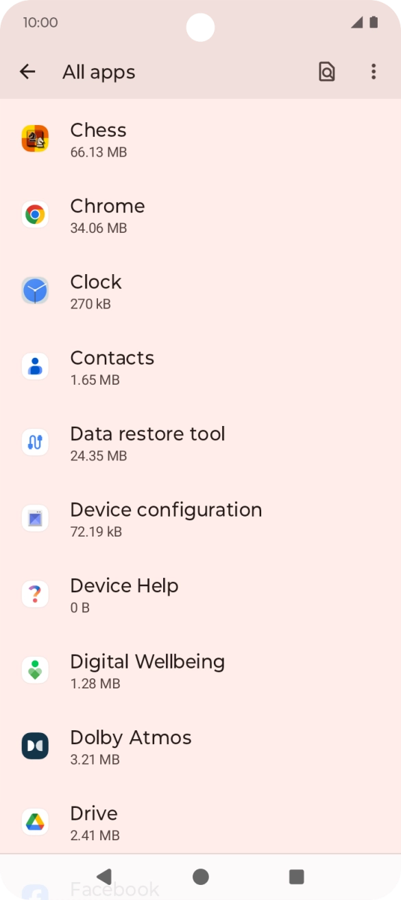Press the required app. Press the required app.