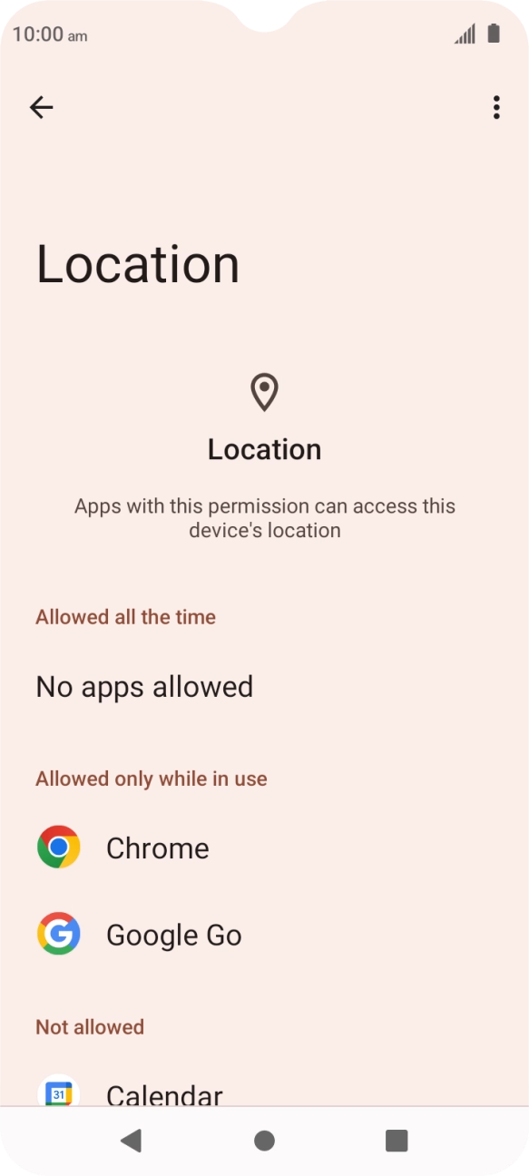 Press the required app. Press the required app.