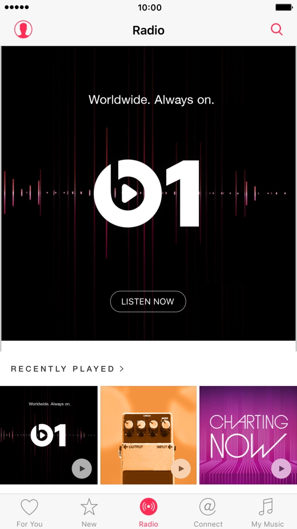 Press LISTEN NOW to start playback of Beats 1. Press LISTEN NOW to start playback of Beats 1.