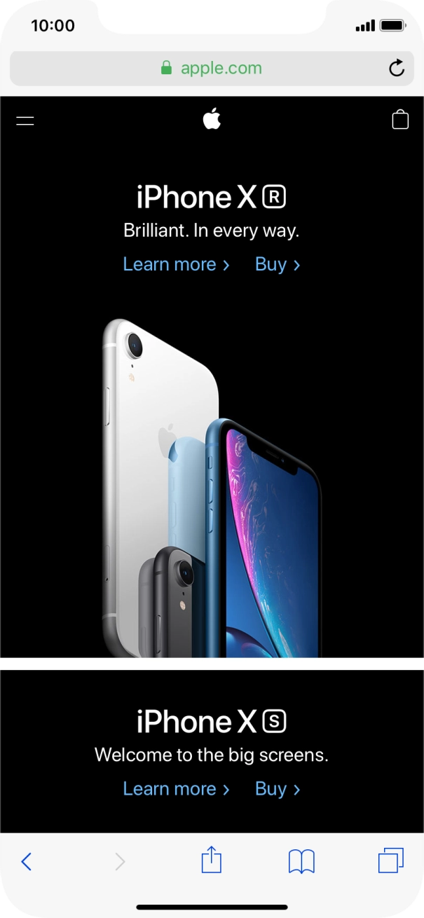 Press the address bar.
