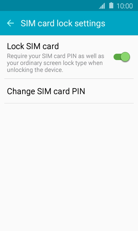 Press Change SIM card PIN. Press Change SIM card PIN.