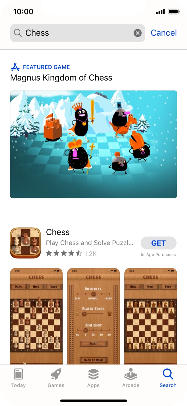 Press the required app. Press the required app.