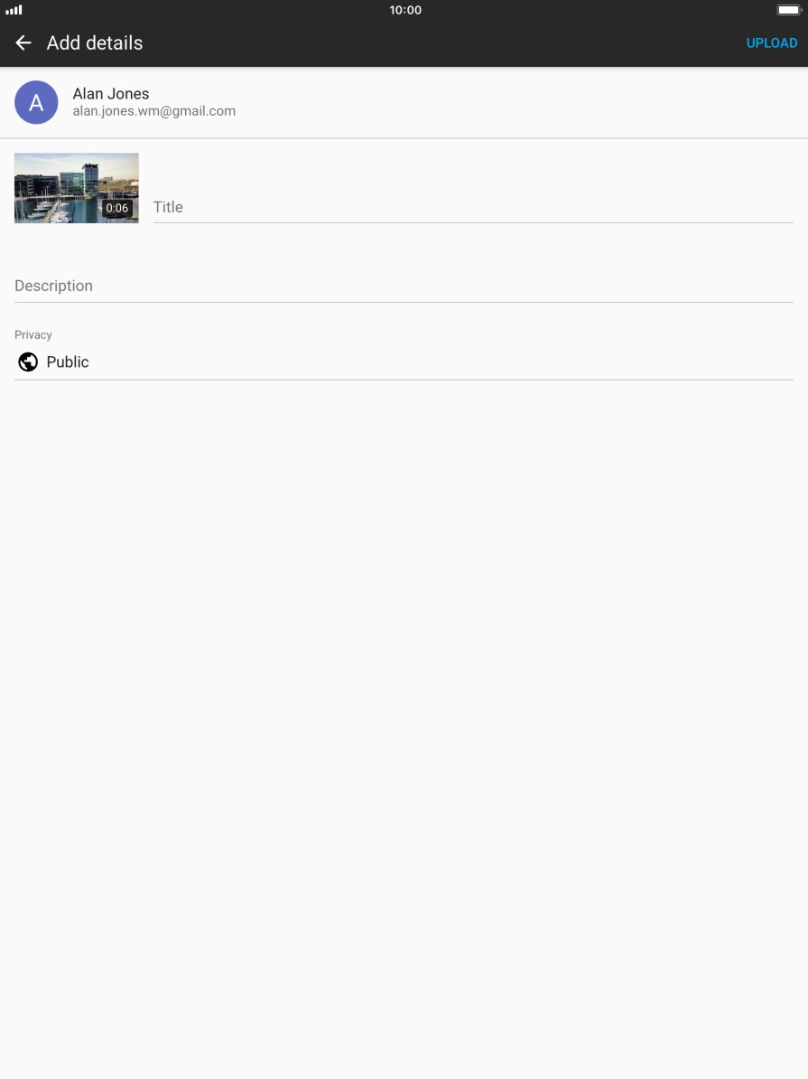 Press the text input field. Press the text input field.
