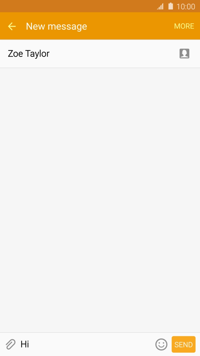 Press the attachment icon. Press the attachment icon.