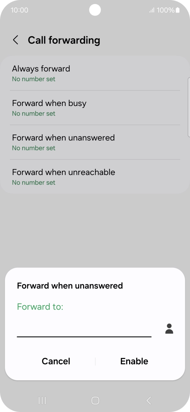 Key in +61101 and press Enable.