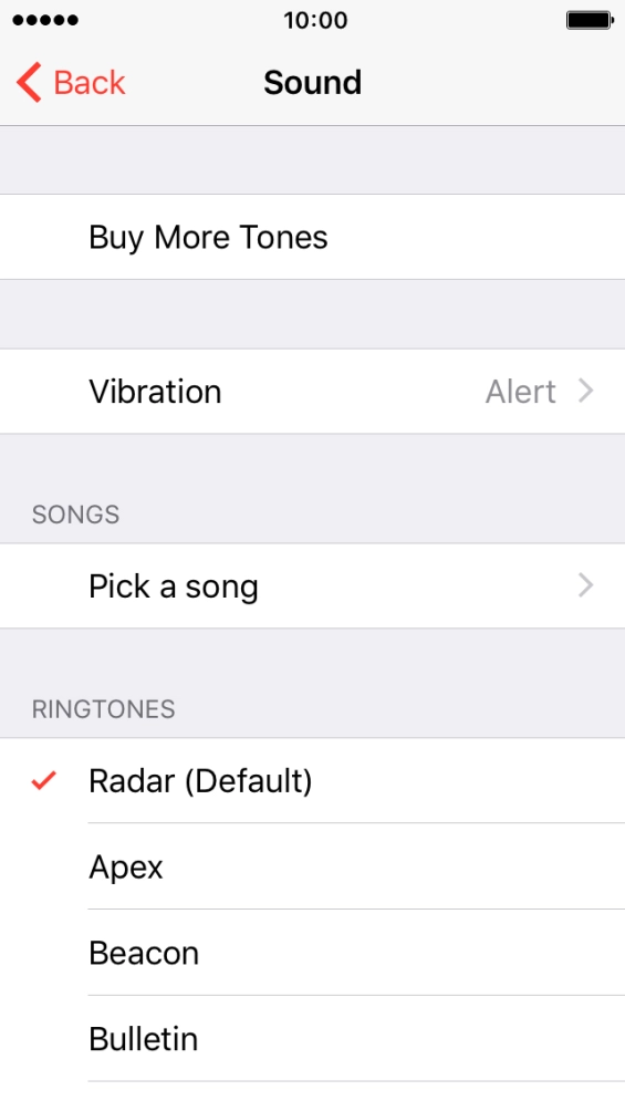 Press the required alarm tones to hear them.