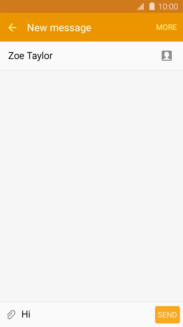 Press the attachment icon. Press the attachment icon.