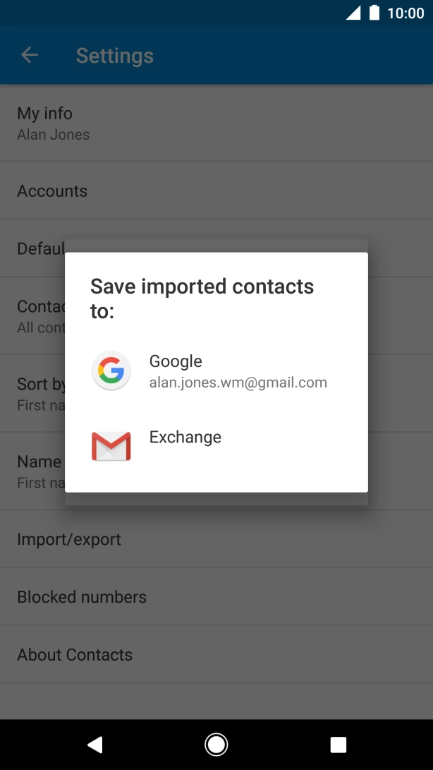 Press Google.